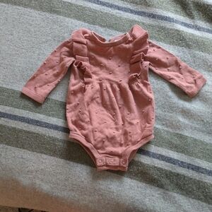 Carter's Pink Ruffled Bodysuit One Piece Size 6m